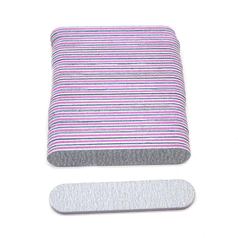 Zebra Pattern Double-Sided Washable Nail File - Matte Gray Shaping Tool