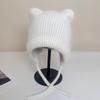 Cute Ears Autumn and Winter Wool Rabbit Hair Straps Candy-colored Wool Hat Bag Head Ear Protection Knitting with Student Warm Girl