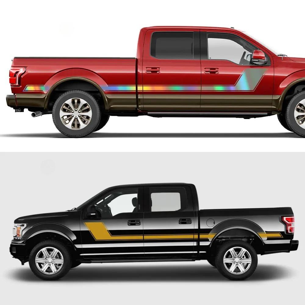 Pickup Door Side Skirt Sticker For Ford F150 Toyota Hilux Dodge RAM Isuzu Dmax Gwm Cannon GMC Sierra Car Decal Auto Accessories