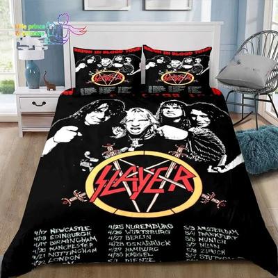 Slayer Heavy Metal Band Comfortable Duvet Quilt Cover Pillowcase Bedding Set Children Bedroom Decoration Home Textile