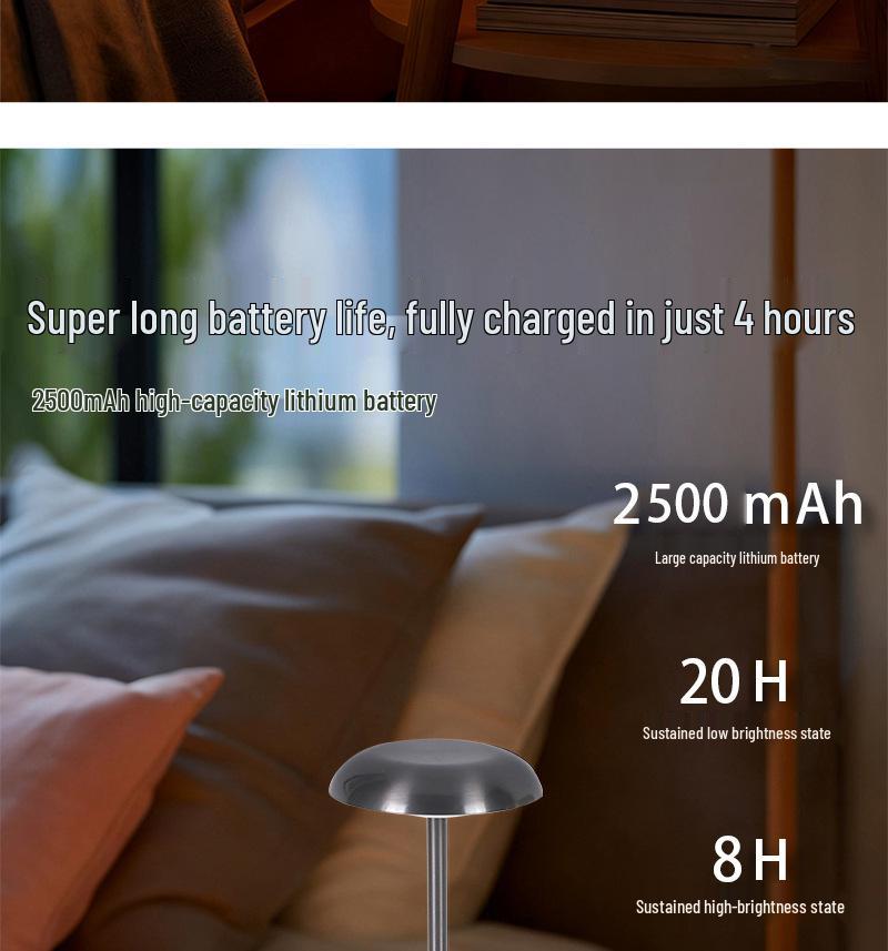 European Style LED Rechargeable Table Lamp - Decorative Night Light for Restaurant & Speakeasy Bars