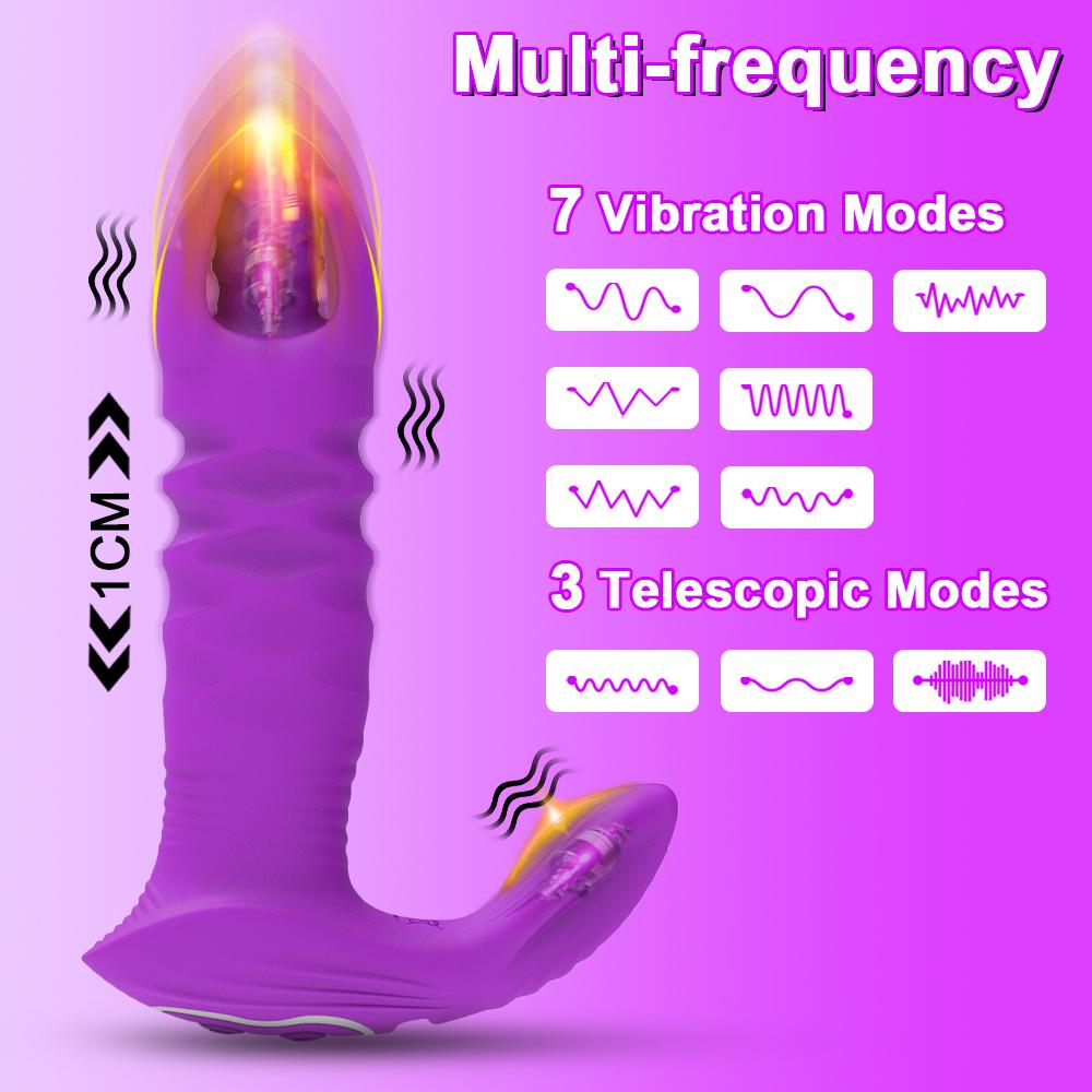 Wireless Bluetooth APP Dildo Vibrator Female Telescopic Anal Butt Plug G Spot Clitoris Stimulator Wear Sex Toys for Women Panty