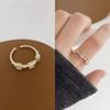 Exquisite High-End Light Luxury Square Diamond Zircon Ring, Women'S Simple Temperament Design Sense, Cold Wind Open Index Finger Ring