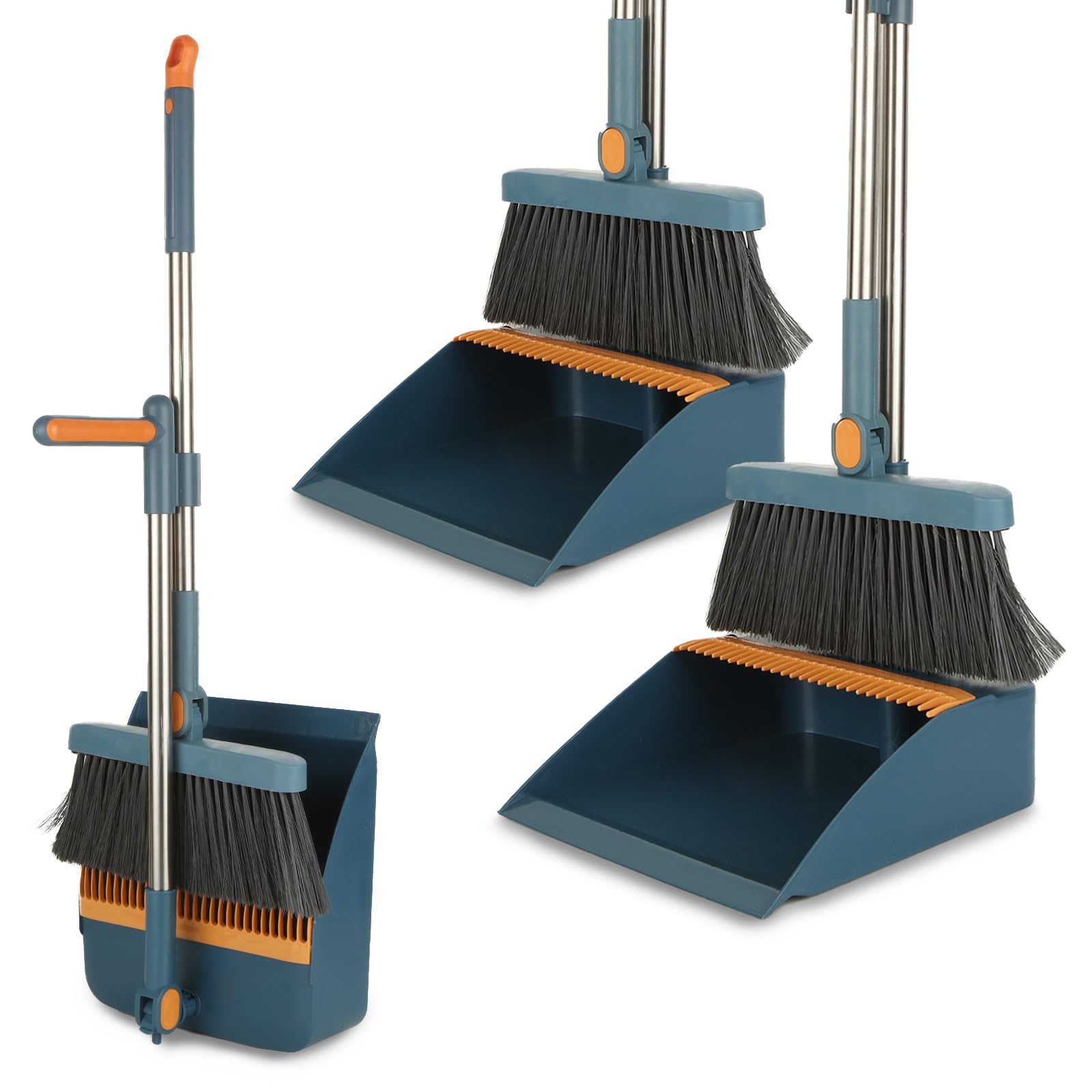 

из Веника и совка стоящая уборка в помещении и на полу из нержавеющей стали без уборки идеально для уборки синий [Набор 2] набор, набор, веник, на улице,