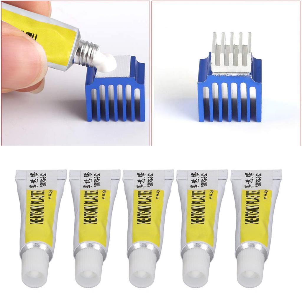 5Pcs Cpu Thermal Paste 300℃ Heat Resistant Insulated Thermal Silicone Grease For 3D Printer Cpu Thermal Paste Thermal Compound
