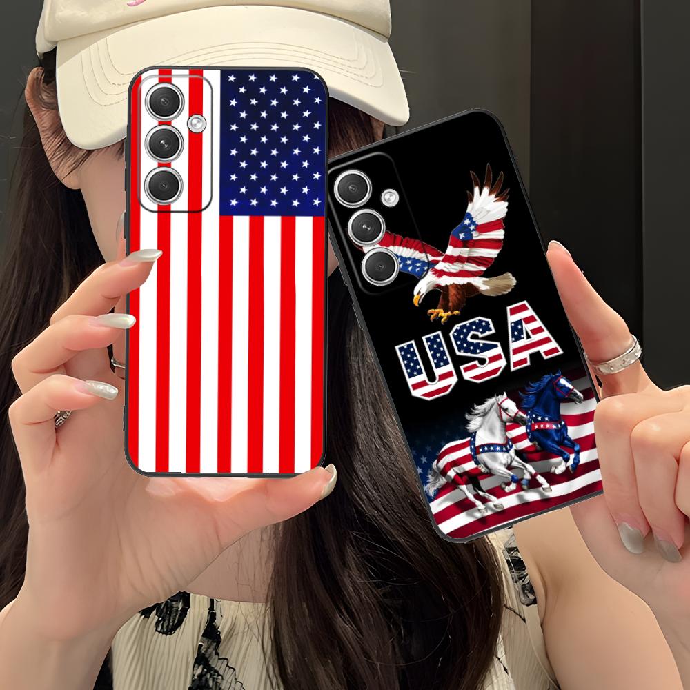USA Amerika Flagge Handy Hülle für Samsung Galaxy S26 S25 S24 S23 S22 S21 S20 Note20 Plus FE Ultra Bunte Hülle Hülle