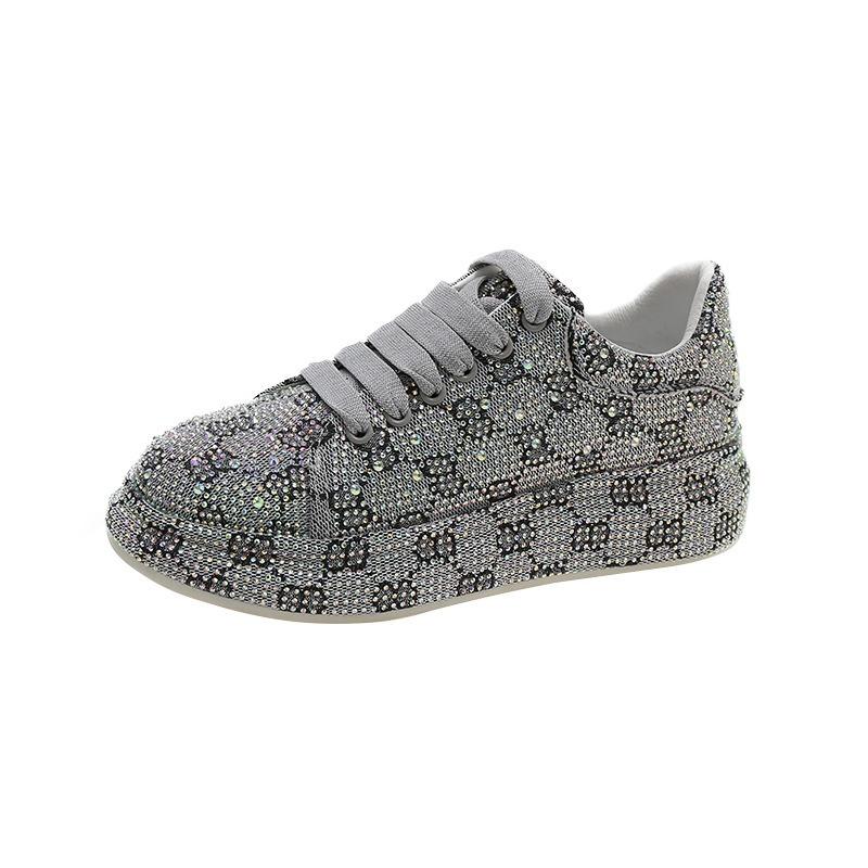 

Pink full diamond single shoes women s muffin platform rhinestone board shoes women s shoes light luxury fashion versatile shoes 42