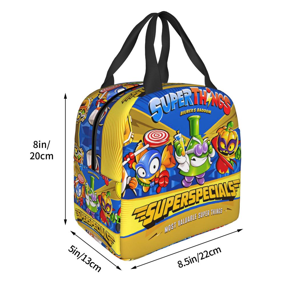 Custom S-Super Z-Zings Cartoon Insulated Lunch Bag for Camping Travel Game Waterproof Thermal Cooler Lunch Box Women Men