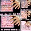 Faux ongles courts colorés French Nail Art amovibles (120 pièces)