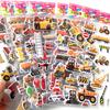 10 Sheets 3D Stickers for Kids Puffy Children Engineering Vehicle Stickers Toy for Boy Girl Teacher Reward Scrapbooking Stickers