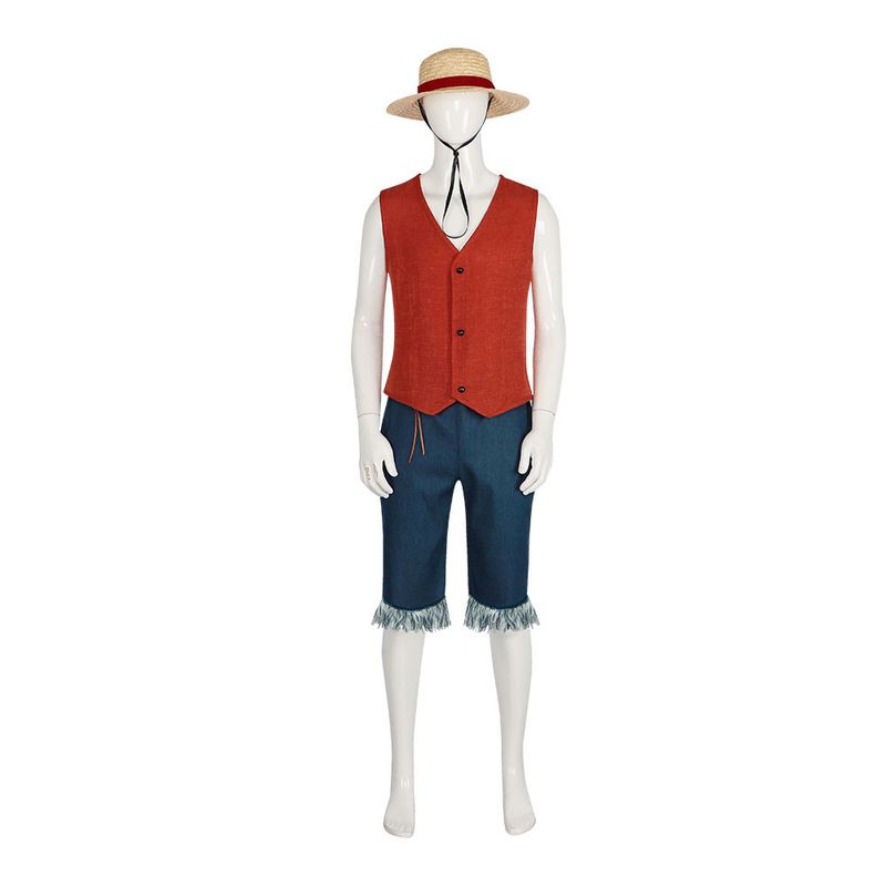 One Piece Luffy Real-Life Movie Costume One Piece Wano Country Cosplay Outfit Halloween Cosplay Performance