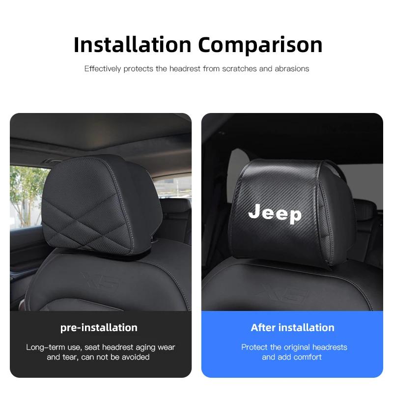 Per Jeep Cuscino per Poggiatesta Sedile Auto Cuscino per Collo Copertura Protettiva Morbida Accessori Per Jeep Renegade Wagoneer Avenger Recon Wrangler Compa