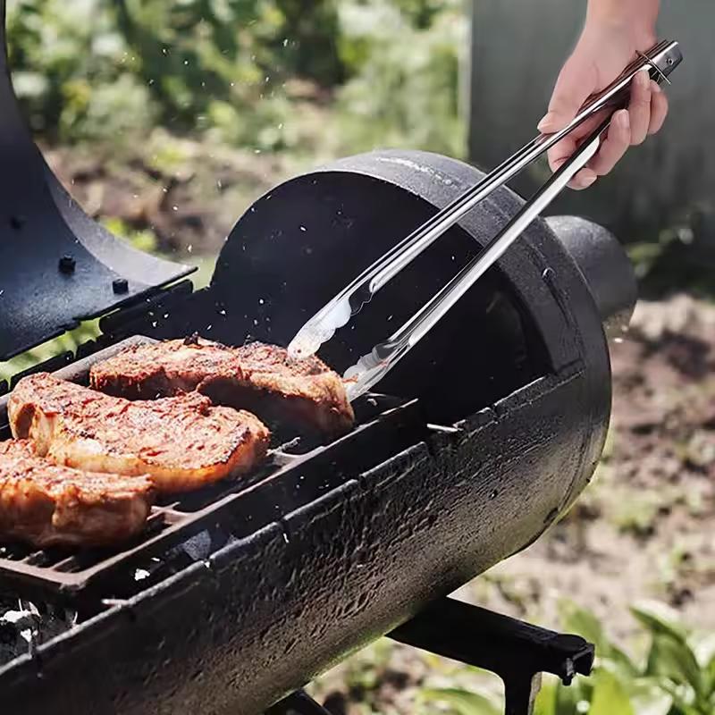 Stainless Steel Food Tongs Barbecue Meat Clip Salad Bread Pastry Clamp Buffet Cooking Tool Kitchen Utensil Accessories 2025 New