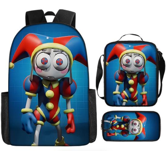 Digital Circus Children'S School Bag The Amazing Digital Circus Student Backpack Three-Piece Set