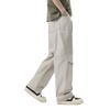 Summer New American Solid Color Straight Casual Pants Men's Drape Loose Stacking Wide Leg Trousers Men