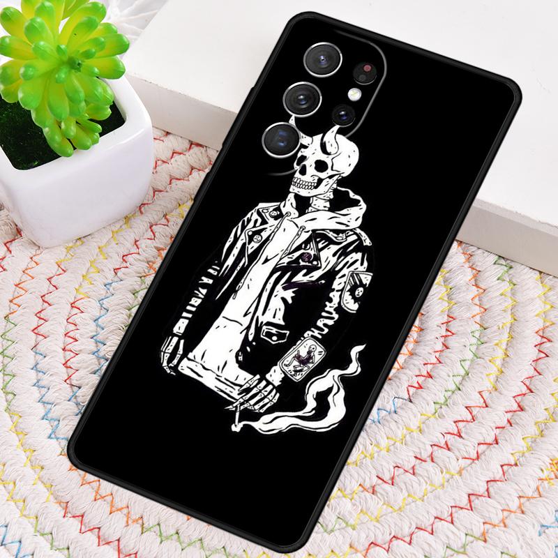 Bones Skeleton Bumper Phone Case for Samsung Galaxy note 10 pro S26 Ultra S23 S24 FE S25 S21 S22 PLUS shockproof Cove