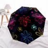1 Stück Kreis-Regenschirm mit Blumenmuster, automatisch faltbar, 8-Speichen-Eisenrahmen, lässiges Outdoor-Accessoire für Geburtstags- und Festivalgeschenke yy251128199