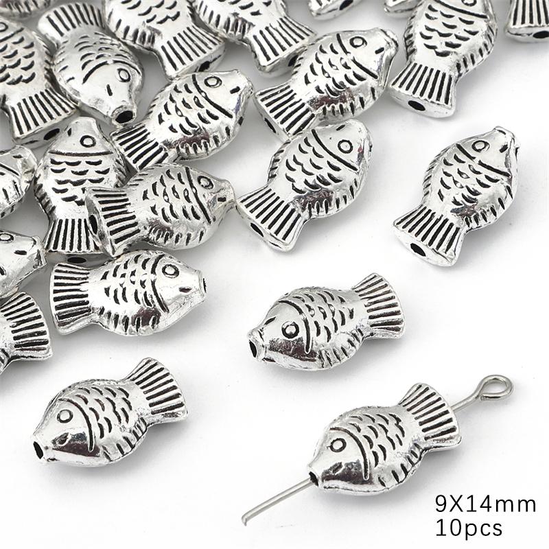 10-50 stk Legering Hjerte Butterfly Anheng Charms Shell Leaves Perler For DIY Armbånd Å gjøre smykker Funn