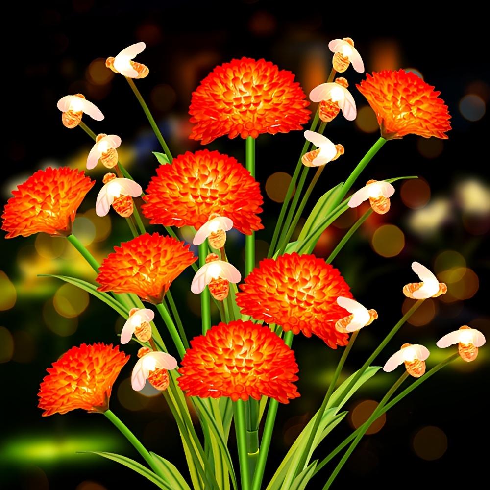 

Solar Garden Lights Swaying Bee Flowers Lights Waterproof Solar Firefly Lights Outdoor for Garden Patio Yard Pathway Decoration 1pcs