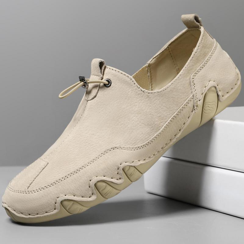 Fashion Black Leather Loafers Shoes for Man Leather Casual Shoes Men Moccasins Handmade Luxury Shoes Male Flats Walking Driving Shoes