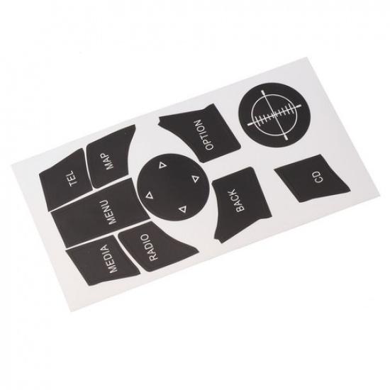 High Quality Button Repair Decal Sticker 1pcs Black Interior Decoration