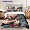 Set di tre pezzi Icona dell'orrore (1 * copripiumino + 2 * federa, senza nucleo) Copripiumino e federa 2D piatti Set biancheria da letto Regalo di Natale compleanno