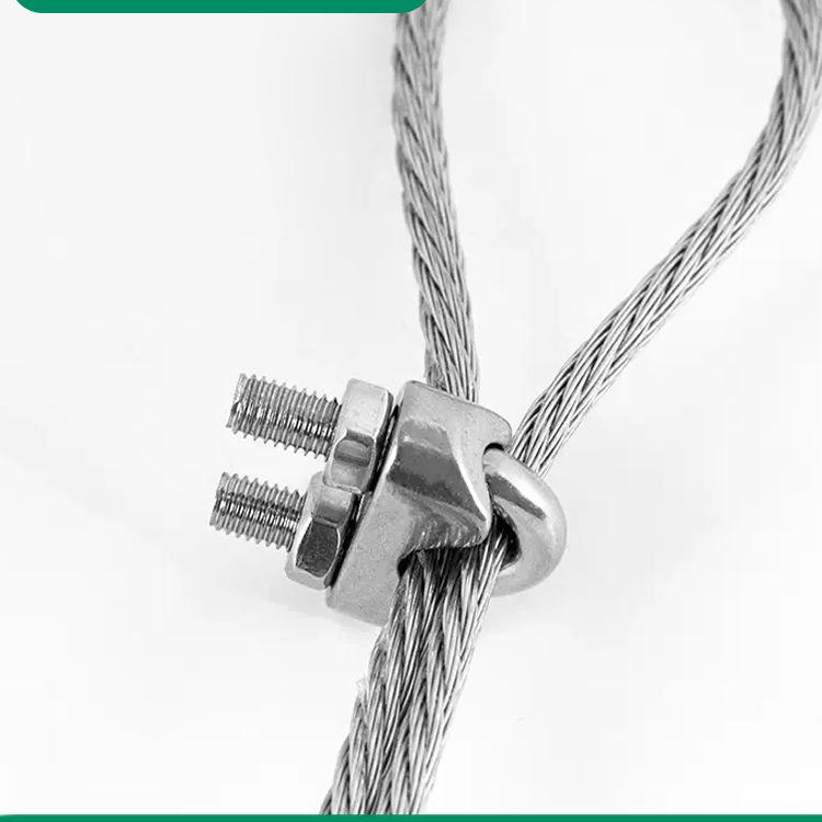 304 Stainless Steel U-Bolt Wire Rope Clamp (2-24mm)