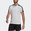 Adidas Running T Shirts Men's White Crew Neck Moderate Other GM1596
