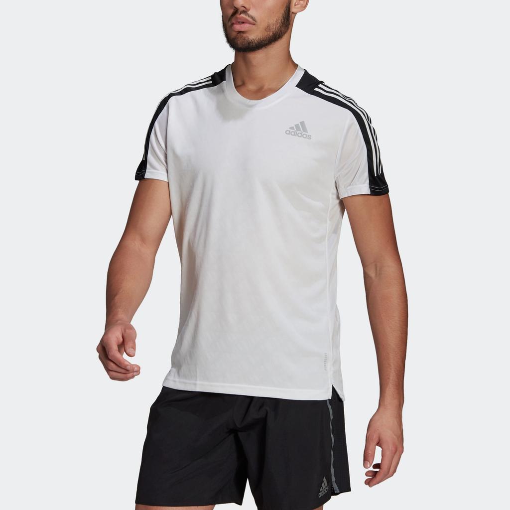 Adidas Running T Shirts Men's White Crew Neck Moderate Other GM1596