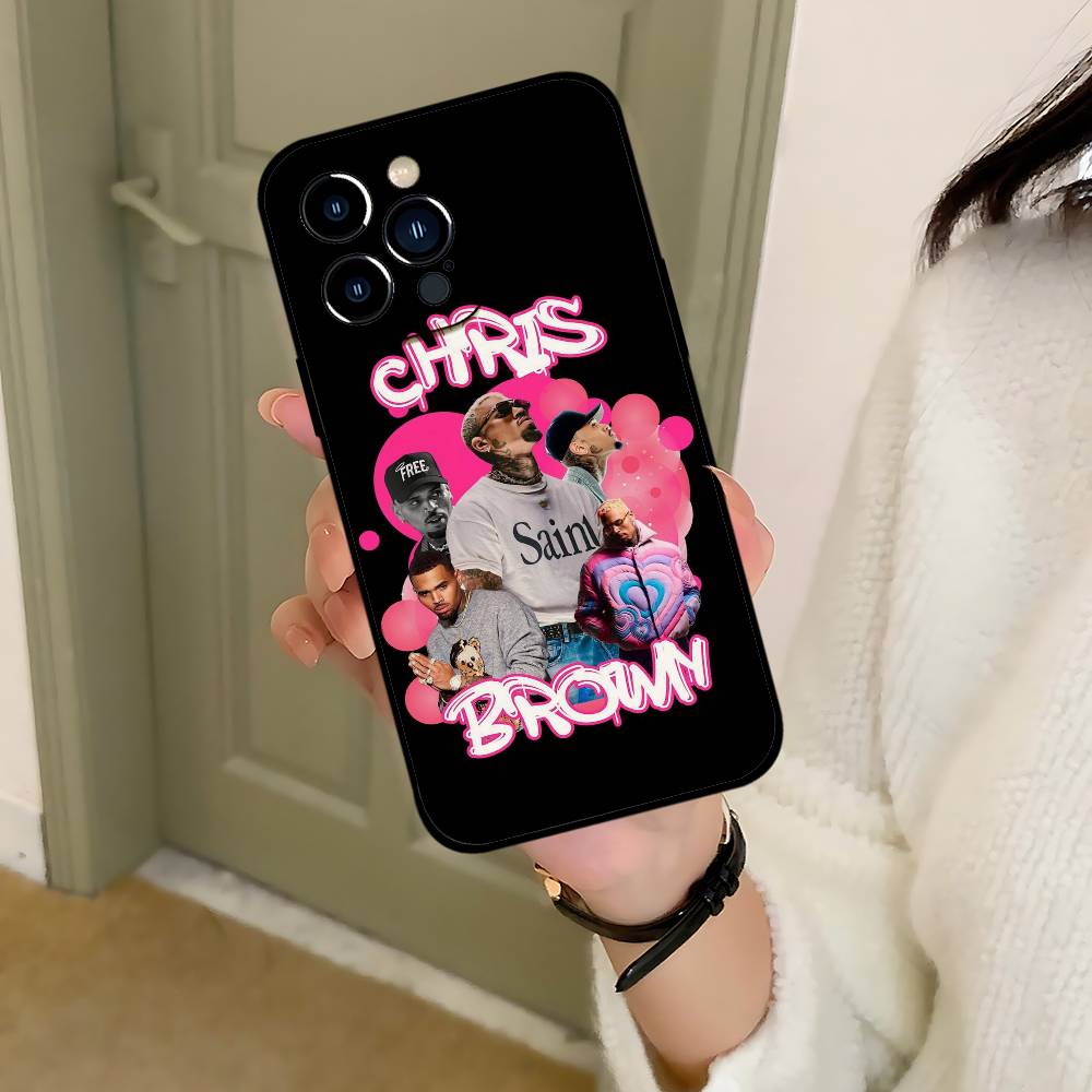 CB-Chris Brown-A Phone Case Black That Fits For IPhone 17,16,15,11,13,14 Pro Max,Plus,X,Xr,Xs Max,13Mini