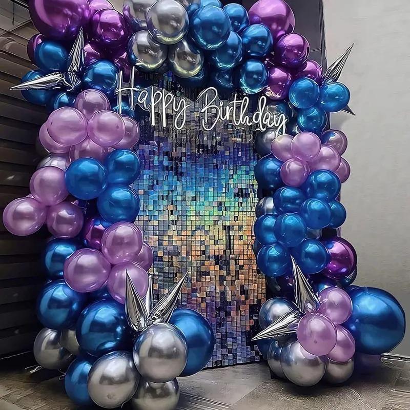 Latex Balloons with Metallic Chrome Finish for Wedding Decorations Birthday Parties Baby Shower Events and Festive Celebrations