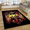 Tappeto Rock Slayer Heavy Metal Band 3D per Camera da Letto Soggiorno Casa Decorazione Divano, Gioco Bambini Grande Tappetino Decorativo Pavimento Regalo