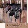 Heavy Duty Saddle Rack Portable Horse Rack, Hangs On Stall Walls or Doors, No Drill Metal Removable Holder, Hanger for Western English Storage