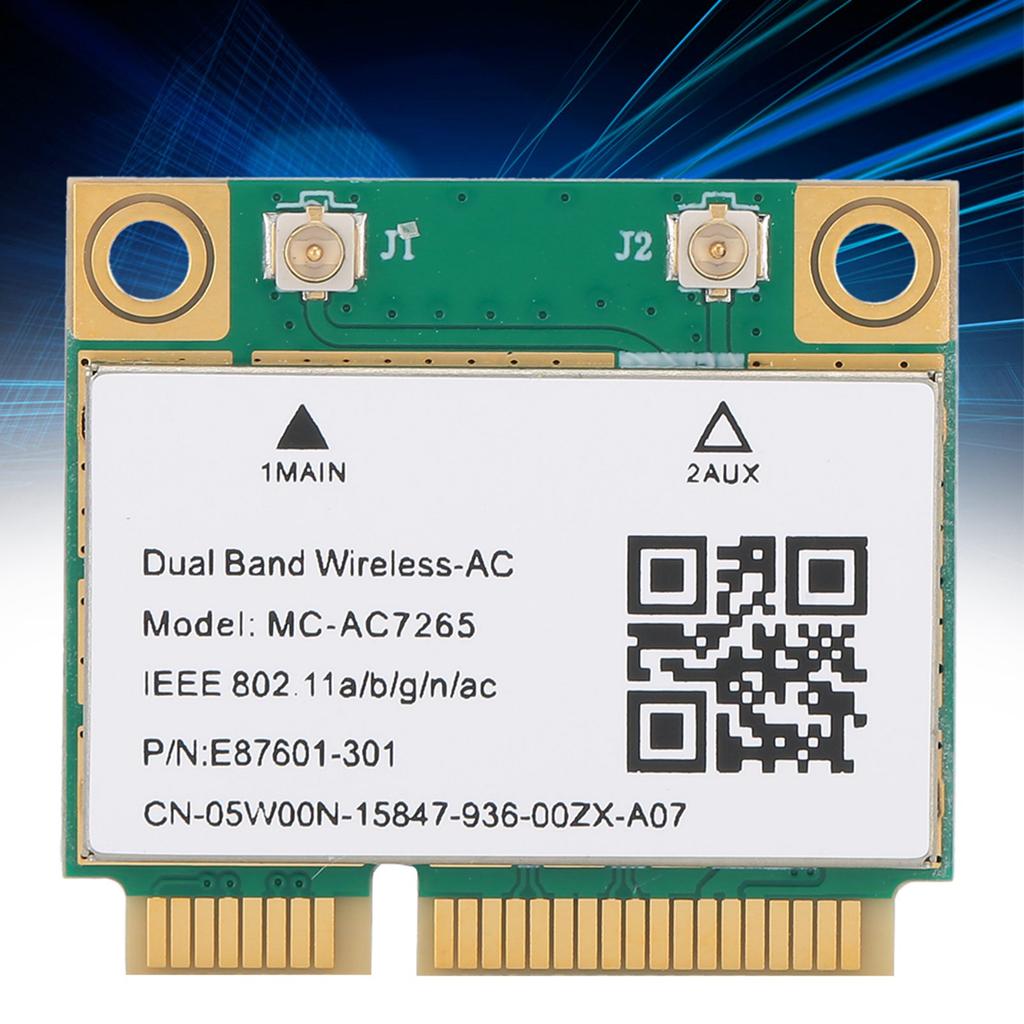 Network Card Mini PCI‑E Gigabit Dual‑Band for Bluetooth 4.2 Wireless Wifi MC‑AC7265