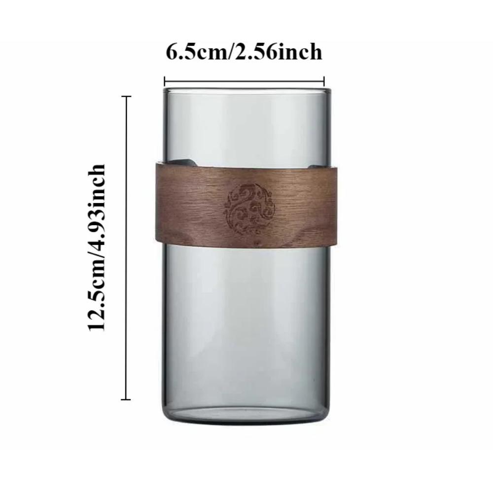 High Borosilicate Heat-resistant Glass Tea Cup Heat-resistant Main Cup Tea Tasting Glass Walnut Handle Kung Fu Tea Cup