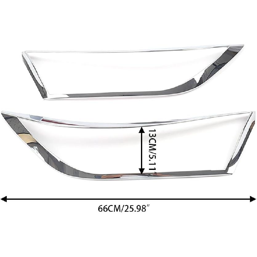 Car Accessories Fit for Toyota RAV4 2019 2020 2021 2022 Headlight Lamps Cover Trim Bezel (Glossy Chrome Style) ABS 2 PCS