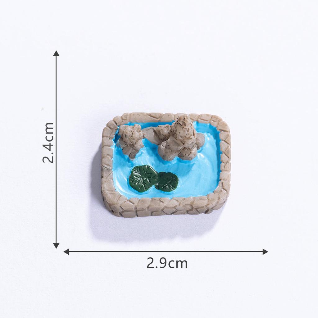 Creative Simulation Pool Figurine Ponds Model Resin Craft Moss Micro Gardening Landscape DIY Decorative Accessories