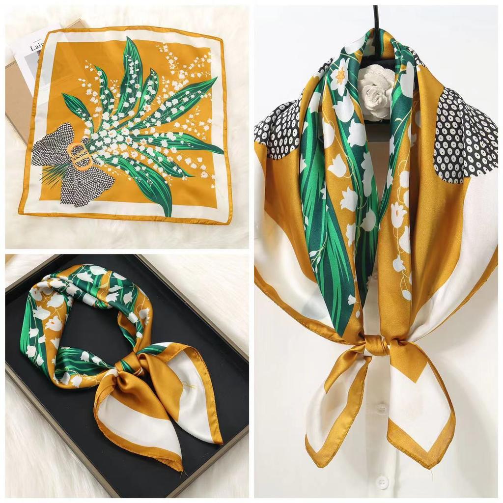 Eleganti Foulard di Seta da Donna Con Centinaia di Camicie, Assistenti di Volo, Decorazione Professionale, Protezione del Collo, Foulard, 70 Foulard Quadrati Piccoli.