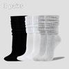 3 Pairs Pleated Mid Length Socks Women's Fashion Lolita Bubble Socks Comfort Non Pilling Autumn Versatile Girl Elephant Socks