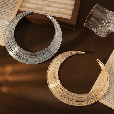 Collar Metal Collar Multi-layer Open Loop Necklace Accessory