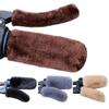 Plush Fleece Handlebar Covers for Motorcycle Bike Scooter Winter Warm Windproof Cold Weather Protection Comfort Grip Accessories