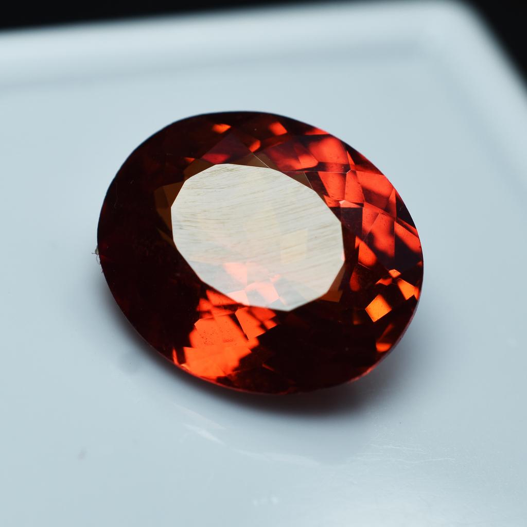 Natural Orange Sapphire Loose Gemstone 6.10 ct Oval Cut September Birthstone for Gem Collections