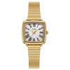Fashion Stainless Steel Ladies' Watch Square Vintage Bracelet Wristwatch Jewelry Accessories Polished Gold Quartz Watch Business
