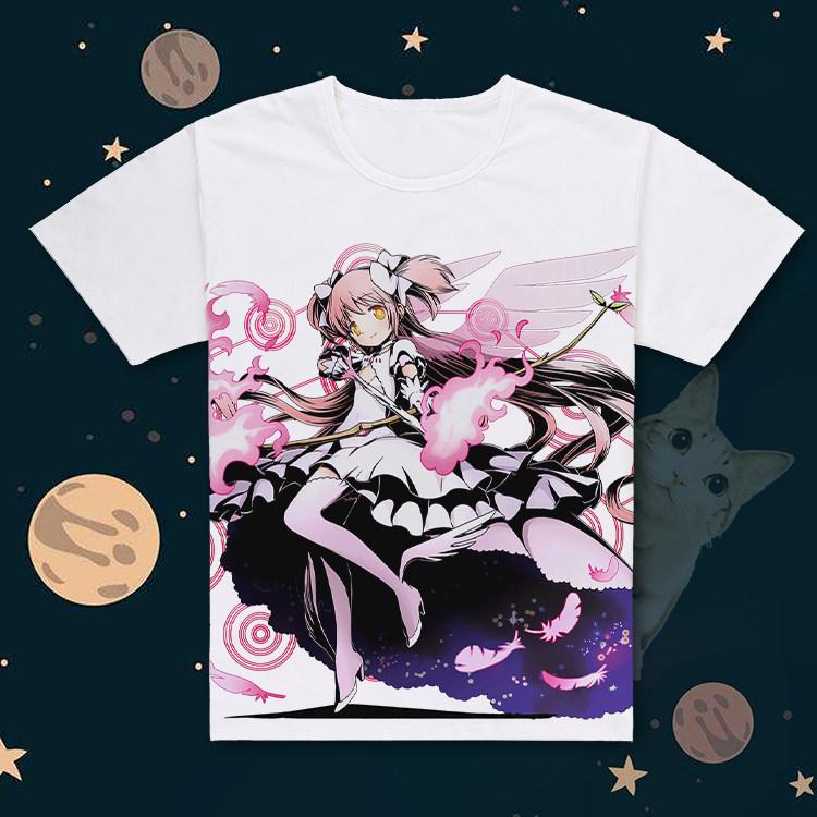 Anime Puella Magi Madoka Magica 3D Print T Shirt Women Men Akemi Homura Kaname Madoka Cosplay Short Sleeve Graphics Tees