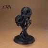 Abstract Fluid Skull Statue Integrated Molding Process Figure, 3D Printed Double Art Ornament, Personalized Desk Decor Statue, Dark Style Decoration