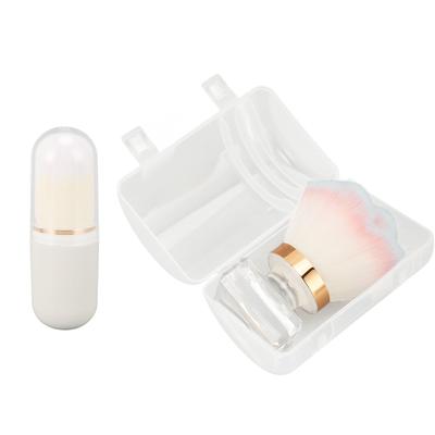 Make-up Pinsel Künstliche Faserborsten Transparenter Griff Puderpinsel mit Kapselform Pinsel für losen Puder Rouge