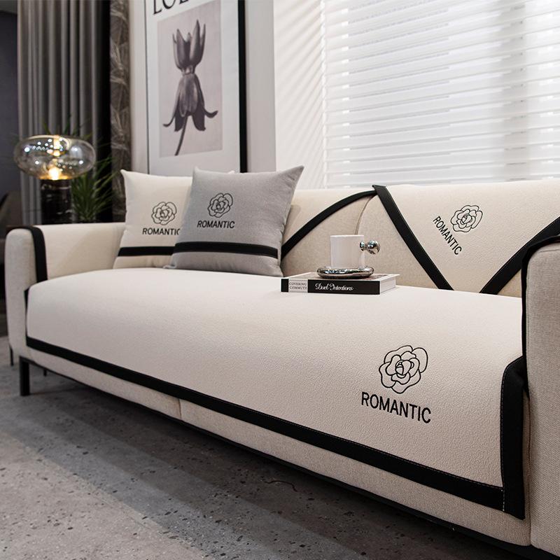 Sofa Cushion, Universal In All Seasons, Non-Slip Seat Cushion, Light Luxury, Modern High-End Leather Sofa Cover  New Cover Towel