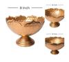 Crown Bowl Hammered Urli Stand with Floating Flower Diya For Home Decor & Festival Decor Urli Show Piece - 9 Pieces Combo