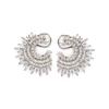 Fashion Oversized Stud Earrings American Diamond Stylish Trendy Jewellery Gift for Women & Girls