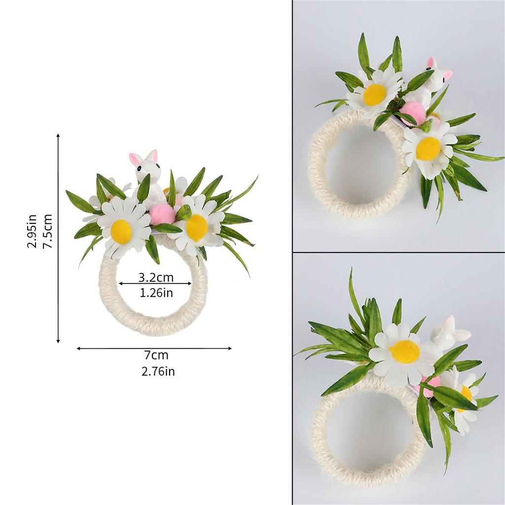Fun Whimsical Easters Rabbit Eggs Shape Napkin Rings For Childrens Birthday Parties Easy Cleaning Plastic Materials
